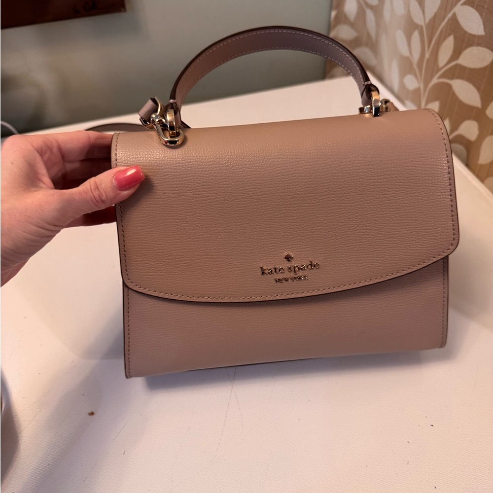 Kate Spade Tan Satchel with Gold Hardware